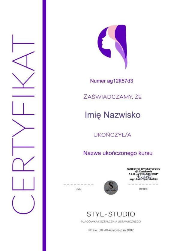 Certyfikat z hologramem