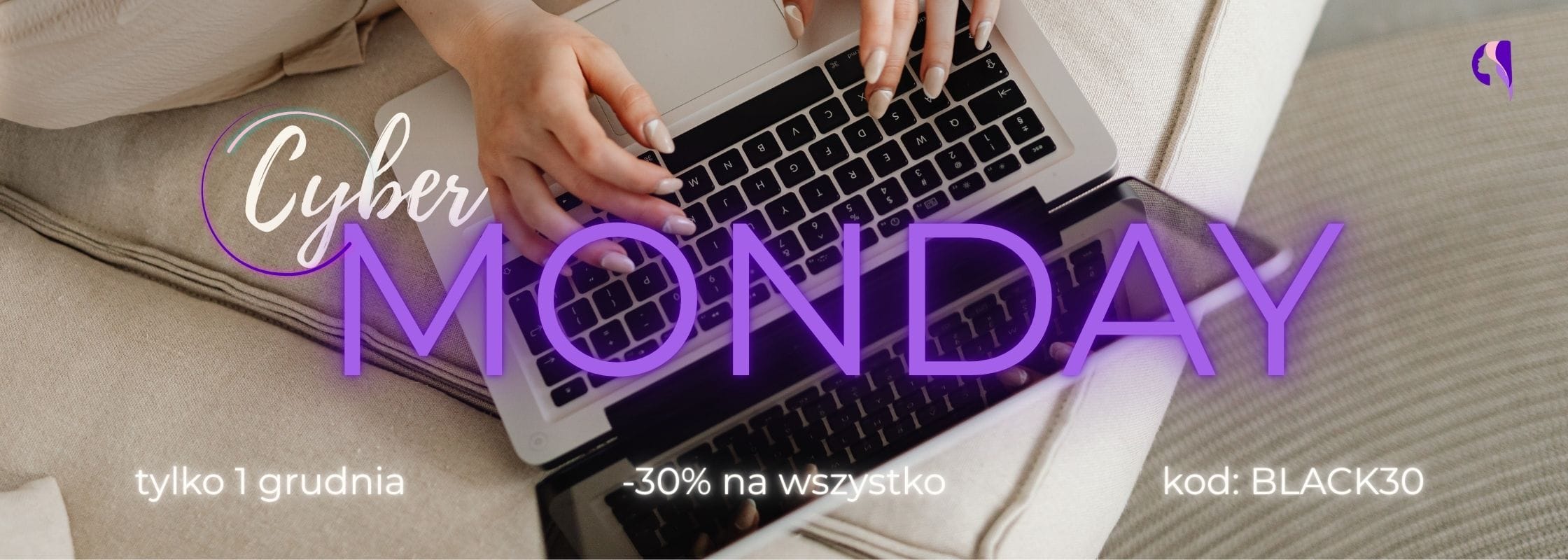 Baner Cyber Monday – promocja –30% na kursy i e-booki Styl-Studio.