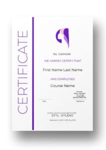 Certyfikat z w języku angielskim