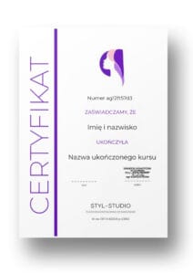 Certyfikat z w języku polskim